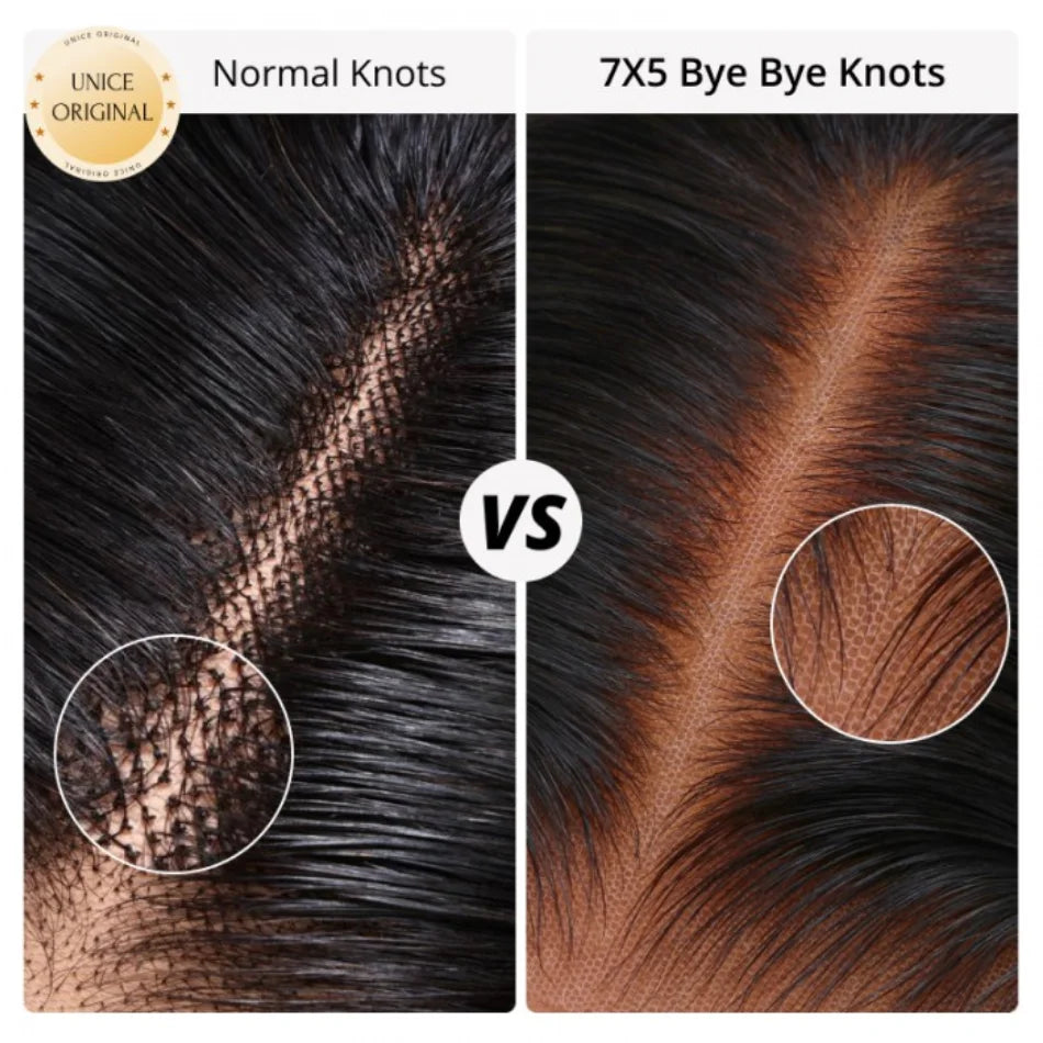 Bye-Bye Knots Krøllete Parykk – Rødbrun, Ferdigklipt og Uten Lim