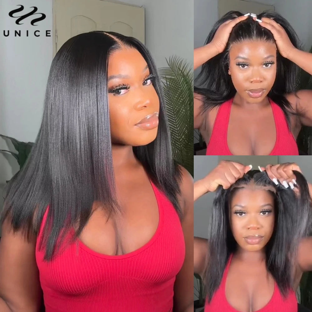 Yaki Straight Bob 7x5 & 13x4 Wig