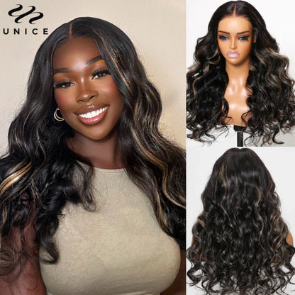 Blond Høydepunkt Bølge 7x5 Blonde Parykk - Forhåndskåret, Forbleket, Glueless