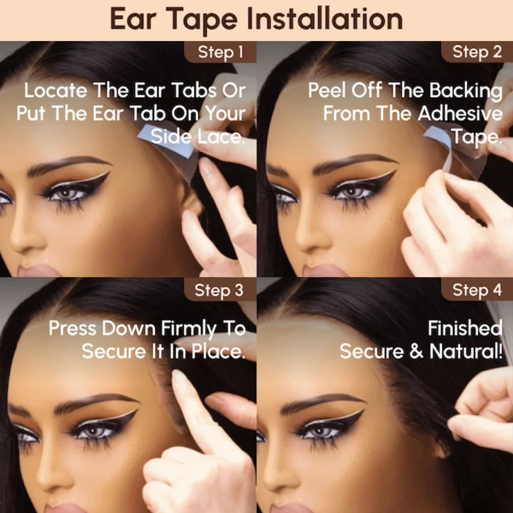 13x4 Frontalt Parykk i Menneskehår Bølget Blondefront