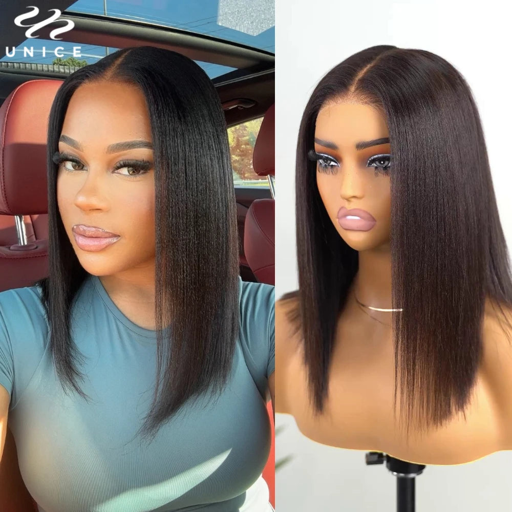 Yaki Straight Bob 7x5 & 13x4 Wig