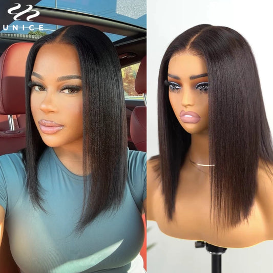 Yaki Straight Bob 7x5 & 13x4 Wig