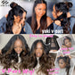 Ombre Body Wave V Part Wig 100% Human Hair