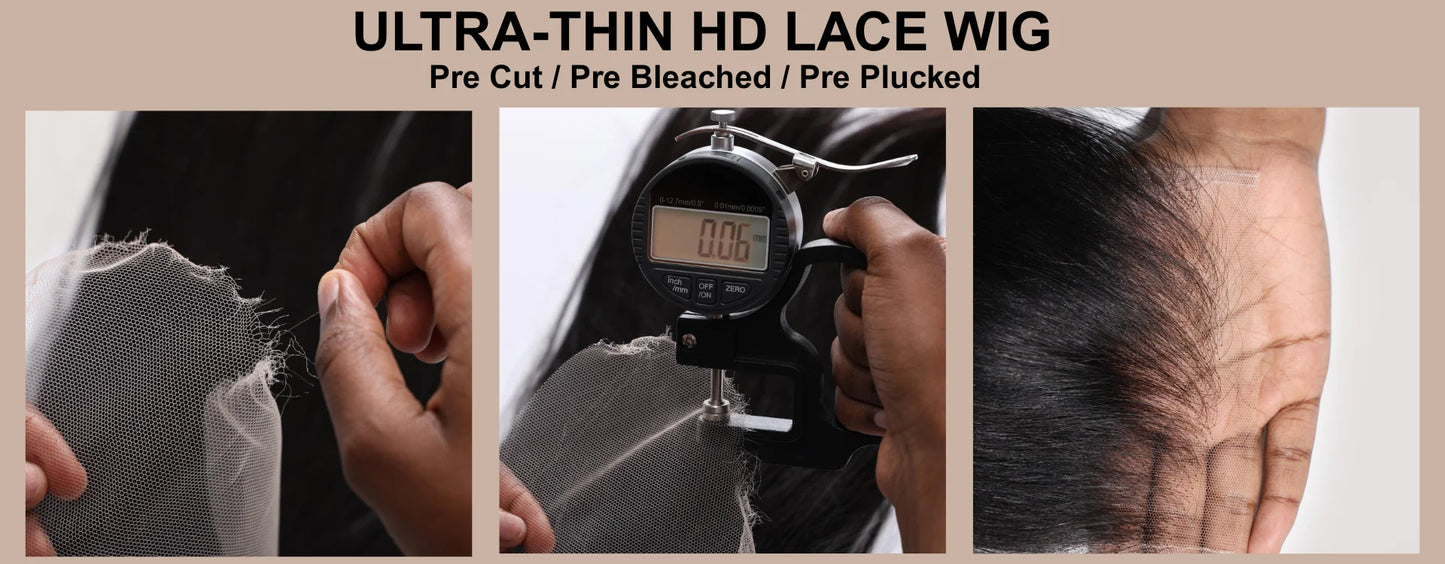 UNICE Ultra-Tynn 5X5 HD Blonde Parykk