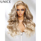 UNice 13x4 Blonder Blonde Blonde Frontalt Blondt Hår