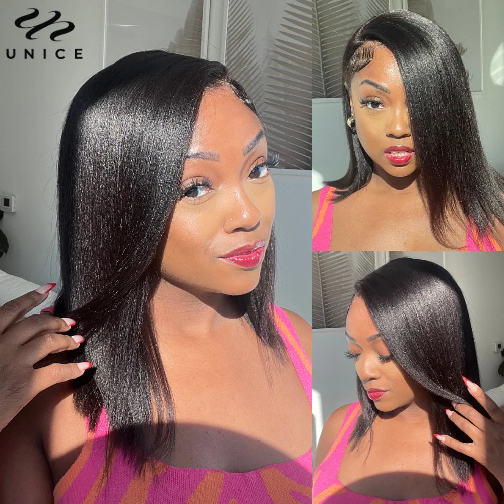 Yaki Straight Bob 7x5 & 13x4 Wig