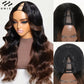 Ombre Body Wave V Part Wig 100% Human Hair
