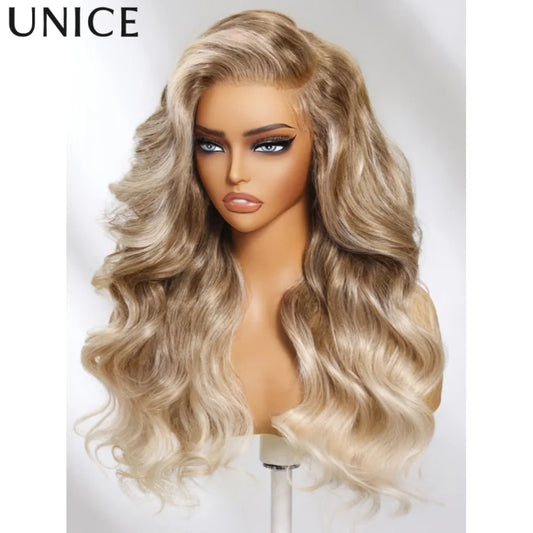UNice 13x4 Blonder Blonde Blonde Frontalt Blondt Hår