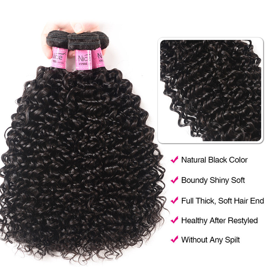 Curly Weave Brazilian Human Hair Bundles