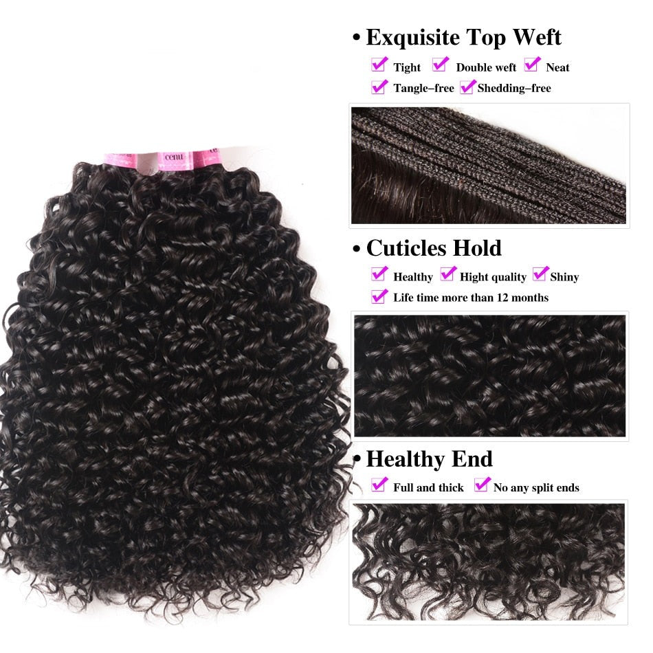 Curly Weave Brazilian Human Hair Bundles